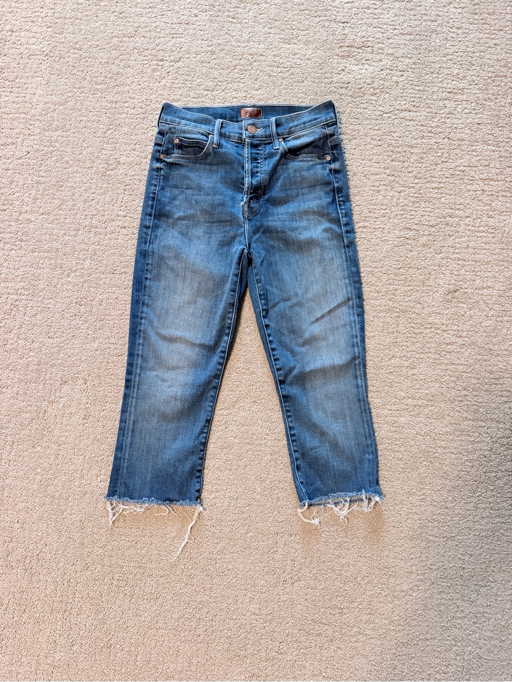 Mother “the stunner knicker fray” capri, size 25